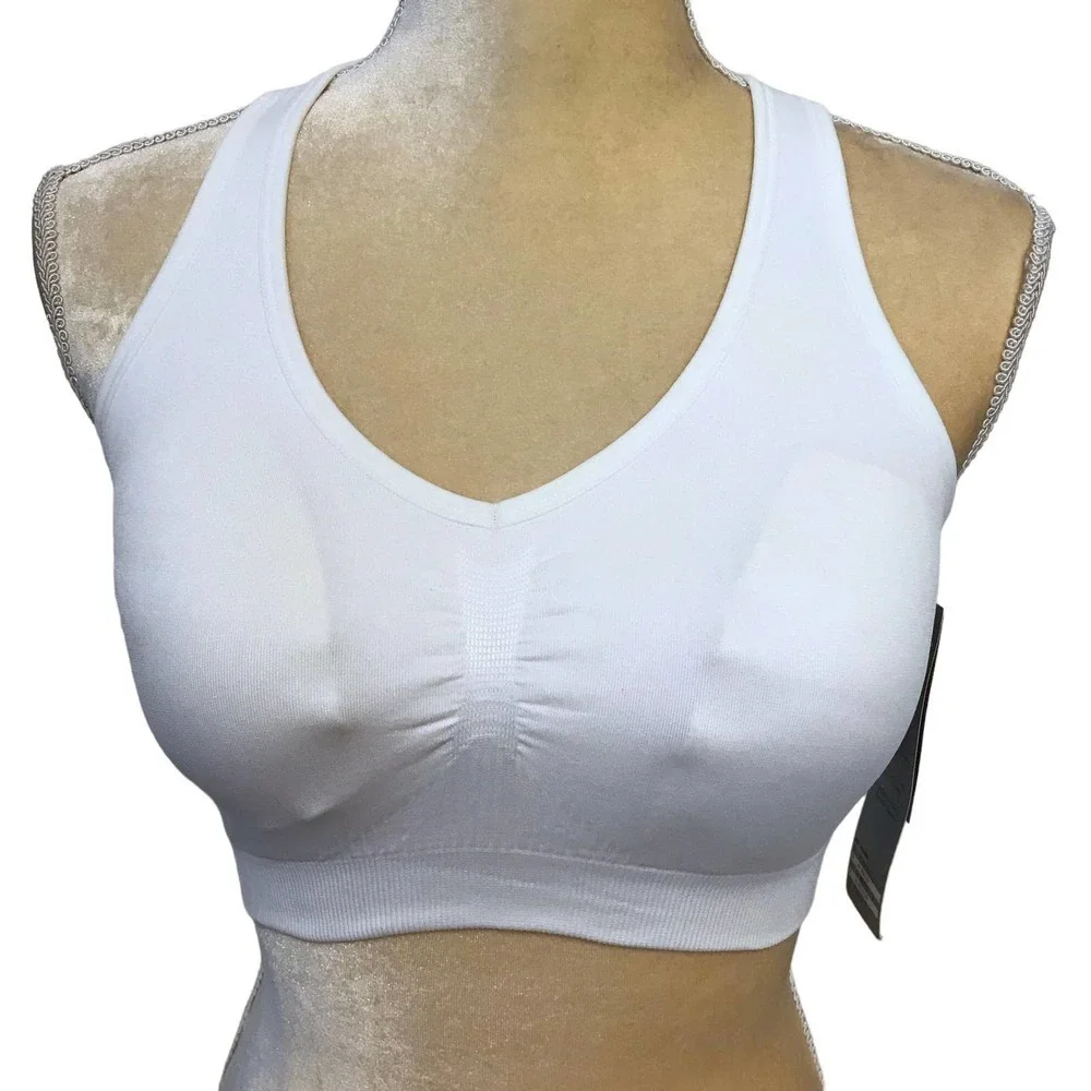 Ideology NWT White Performance Sports Bra Women M